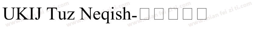 UKIJ Tuz Neqish字体转换